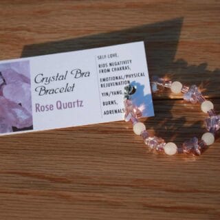 Rose Quartz - Crystal Bra Bracelet